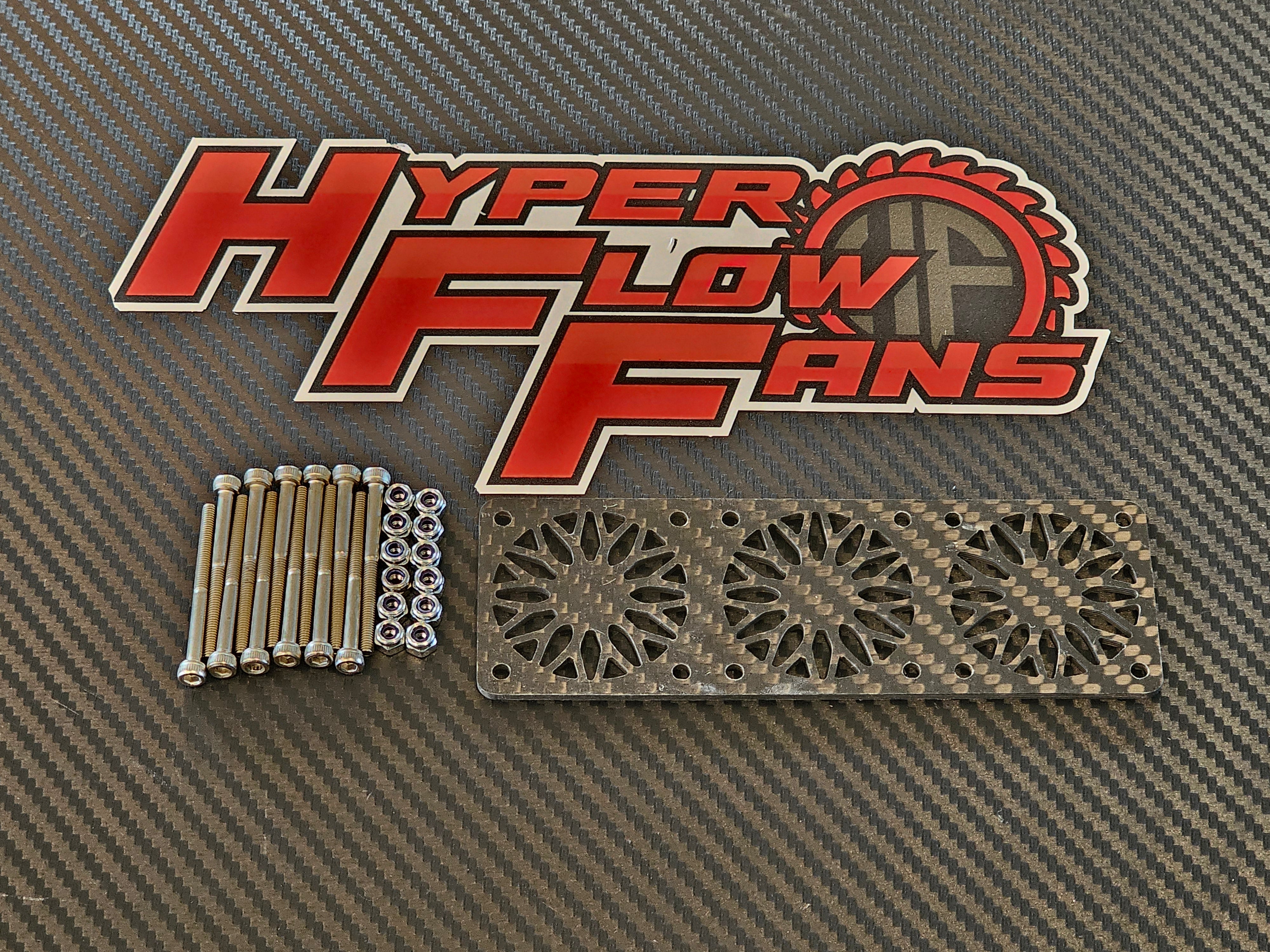 HyperFlow Fans Carbon Fiber Fan Cover Single Twin Triple