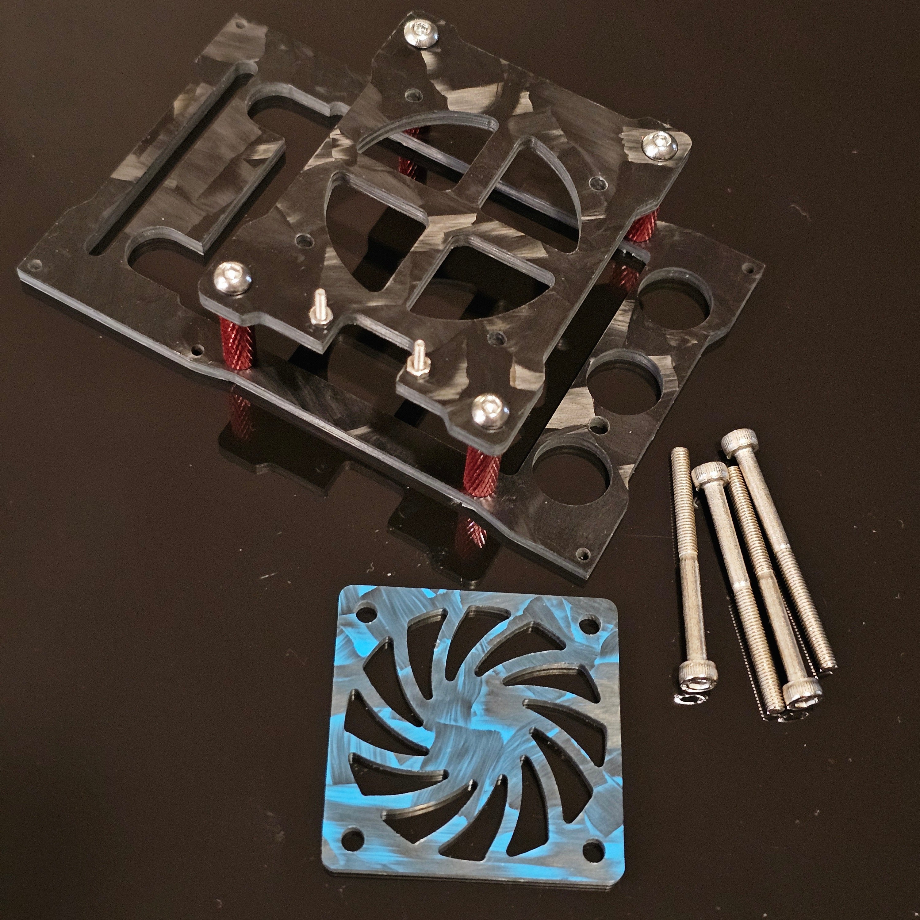 HyperFlow Fans Carbon Fiber ESC Fan Mount for Castle Creations Cobra 5