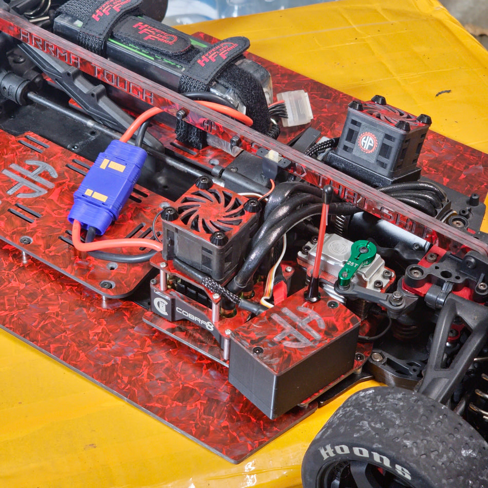 Arrma 6s On Road V1 & V2 Carbon Fiber Battery Trays with Straps Felony Limitless Infraction