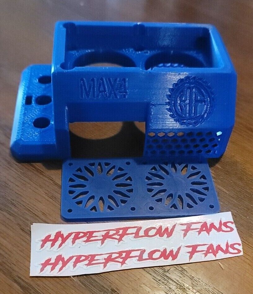 HyperFlow Fans Dual Hobbywing Max4 Fan Shroud Losi ARRMA KRATON DBXLE XMAXX